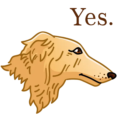 Стикер 3 Borzoi