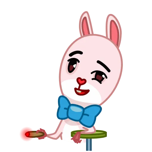 Стикер 7 Bowtie Bunny