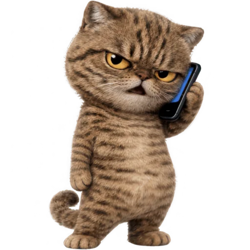 📱 Стикер «Коричневый котик» для Telegram