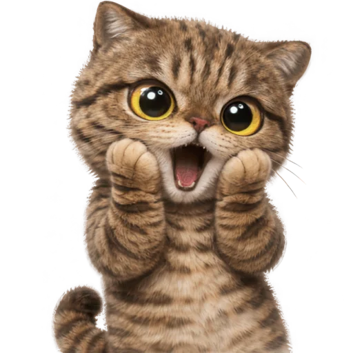 🥹 Стикер «Коричневый котик» для Telegram