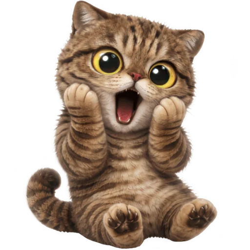 Стикерпак Коричневый котик для Telegram