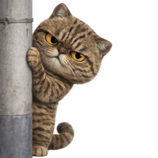 👀 Стикер «Коричневый котик» для Telegram