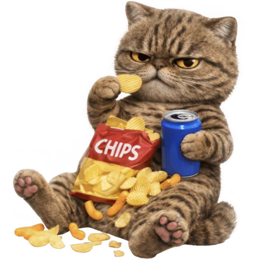 😋 Стикер «Коричневый котик» для Telegram