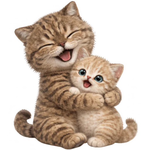 🤗 Стикер «Коричневый котик» для Telegram