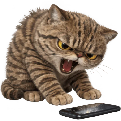 😤 Стикер «Коричневый котик» для Telegram