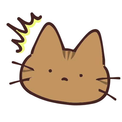 Стикер 31 🐱 Набор эмоджи с коричневым котиком в HD качестве
