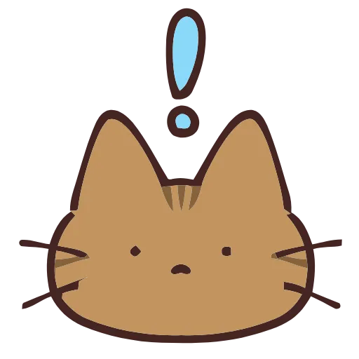 Стикер 34 🐱 Набор эмоджи с коричневым котиком в HD качестве