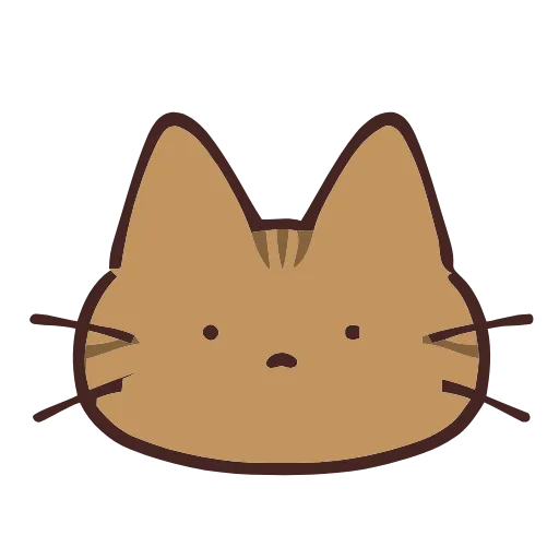 Стикер 27 🐱 Набор эмоджи с коричневым котиком в HD качестве