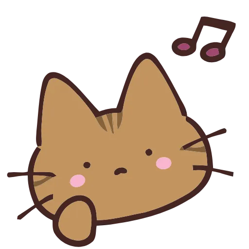 Стикер 22 🐱 Набор эмоджи с коричневым котиком в HD качестве