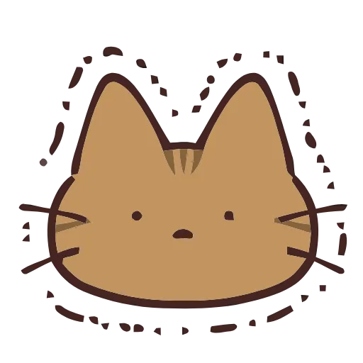 Стикер 3 🐱 Набор эмоджи с коричневым котиком в HD качестве