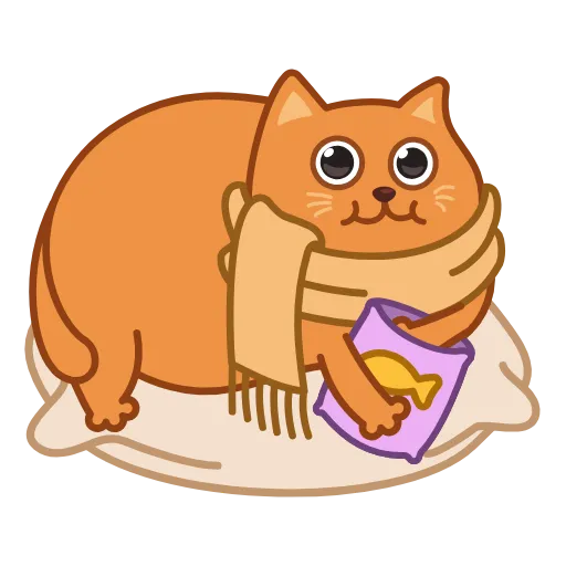 Стикер 19 Bubo The Scarfcat