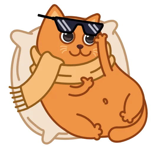 Стикер 24 Bubo The Scarfcat