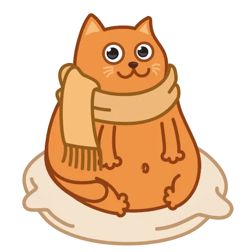 Стикер 3 Bubo The Scarfcat