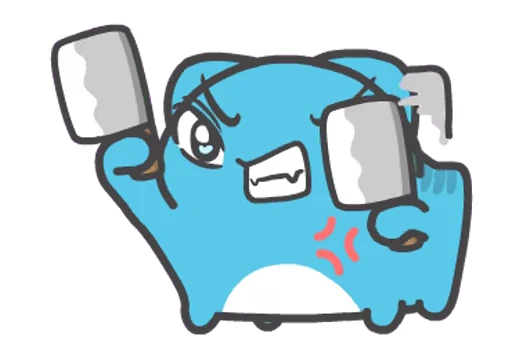 😡 Стикер «BugCat Capoo» для Telegram