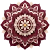 Стикер 50 Burgundy Zen