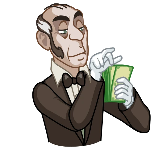 🤑 Стикер «Butler Alfred» для Telegram