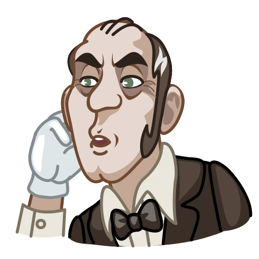 👂 Стикер «Butler Alfred» для Telegram