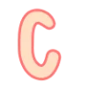 🤩 Эмодзи «Буквы розовые и жёлтые» для Telegram