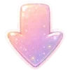 👇 Эмодзи «Розовые буквы, таблички» для Telegram