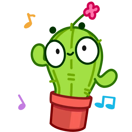 Стикер 8 Cactus And Balloon