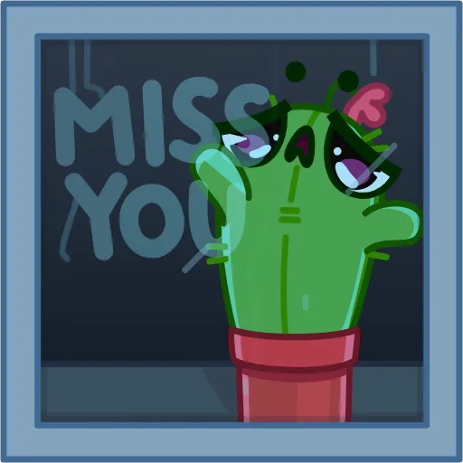 Стикер 16 Cactus And Balloon