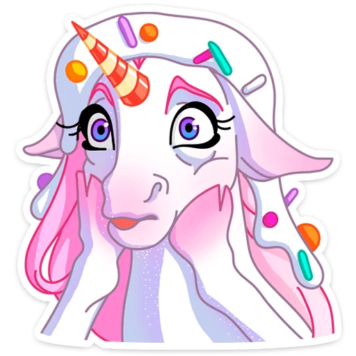 🦄 Стикер «Кэндилинн - волшебная сестричка единорожки Линн» для Telegram