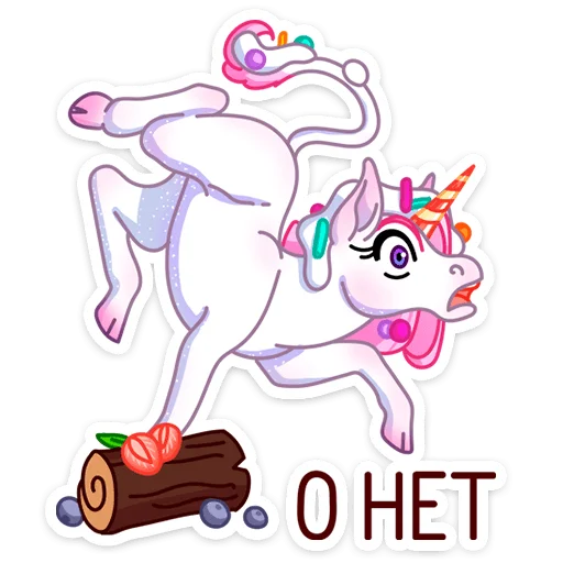 🦄 Стикер «Кэндилинн - волшебная сестричка единорожки Линн» для Telegram