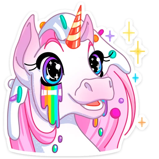 🦄 Стикер «Кэндилинн - волшебная сестричка единорожки Линн» для Telegram