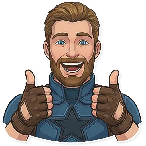 Стикерпак Captain America для Telegram
