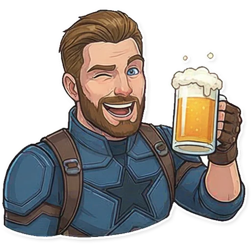 🍻 Стикер «Captain America» для Telegram