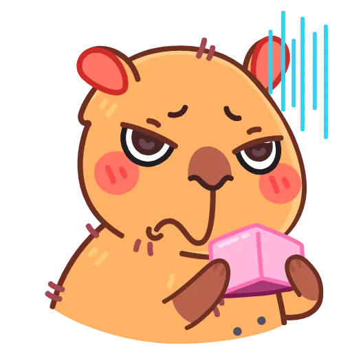 Стикер 12 Yippy The Capybara