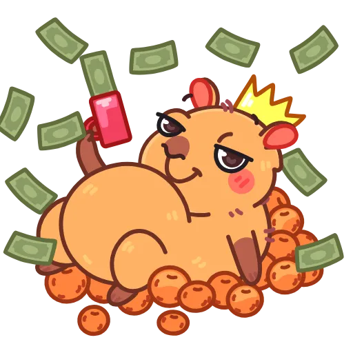 Стикер 3 Yippy The Capybara