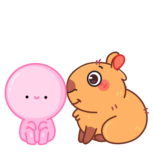 Стикер 5 Yippy The Capybara
