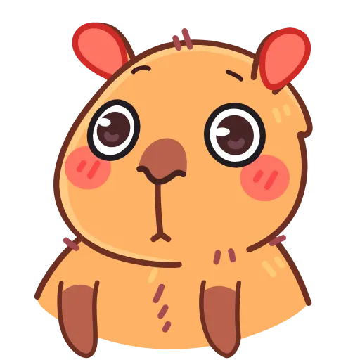 Стикер 18 Yippy The Capybara