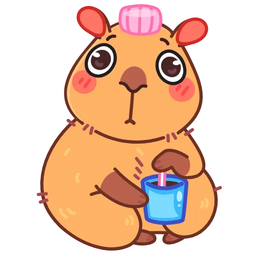 Стикер 10 Yippy The Capybara