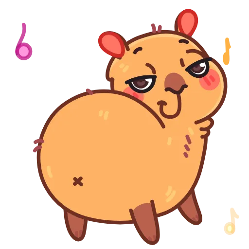 Стикер 30 Yippy The Capybara