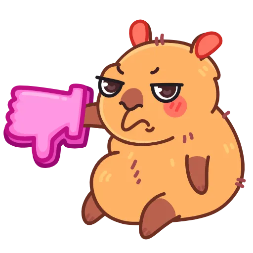 Стикер 44 Yippy The Capybara