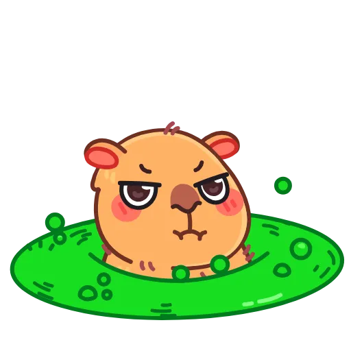 Стикер 15 Yippy The Capybara