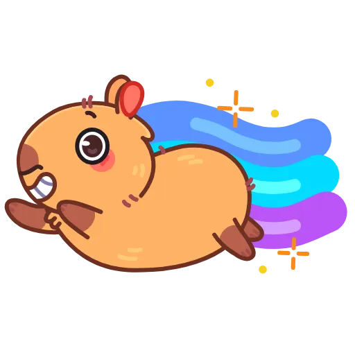 Стикер 7 Yippy The Capybara