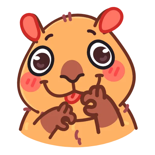 Стикер 41 Yippy The Capybara