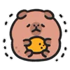 Стикер 35 🍊 Capybara - эмоджи с милой пушистой капибарой