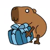 Стикер 25 😵Capybara - капибара