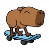 Стикер 33 😵Capybara - капибара