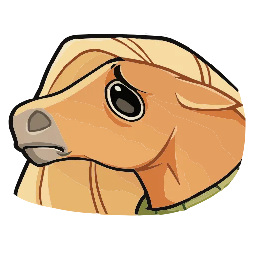 🥺 Эмодзи «Лошадка Карамелька» для Telegram