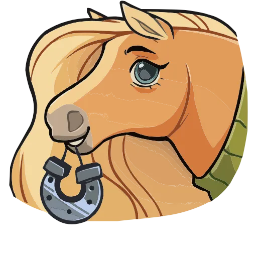 🤞 Эмодзи «Лошадка Карамелька» для Telegram