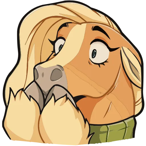 😱 Эмодзи «Лошадка Карамелька» для Telegram