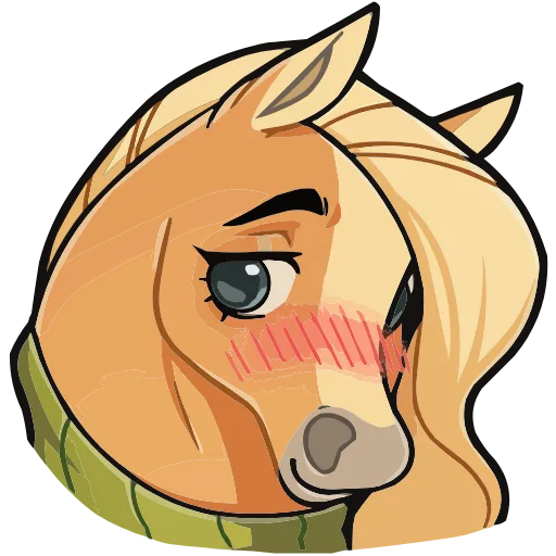 ☺️ Эмодзи «Лошадка Карамелька» для Telegram