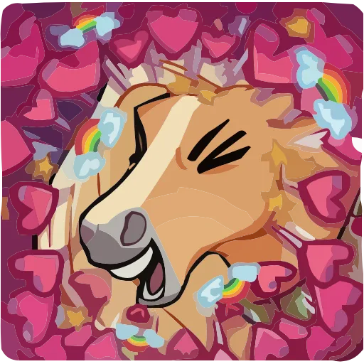 🥰 Эмодзи «Лошадка Карамелька» для Telegram