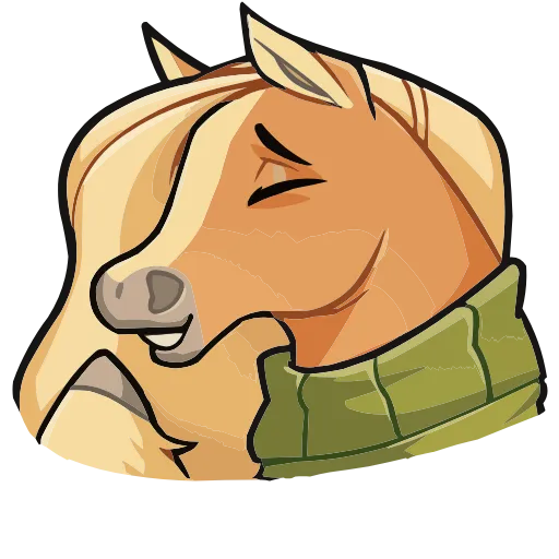 🤭 Эмодзи «Лошадка Карамелька» для Telegram
