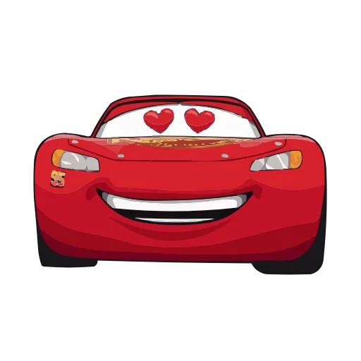 Стикер 19 Набор эмоджи по мульту «Cars Тачки» из ВК в HD качестве